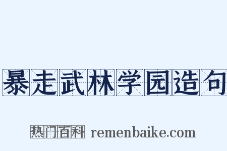 暴走武林学园造句是什么意思的图片